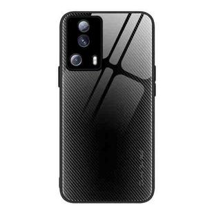 For Xiaomi Civi 2 Texture Gradient Glass TPU Phone Case(Black)