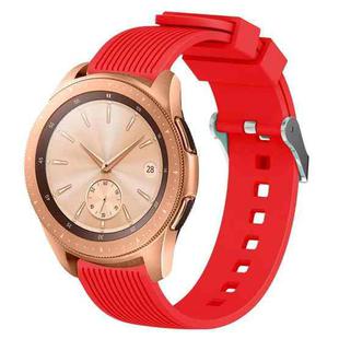 For Samsung Galaxy Watch5 40mm/44mm / Watch5 Pro 20mm Vertical Grain Silicone Watch Band(Red)