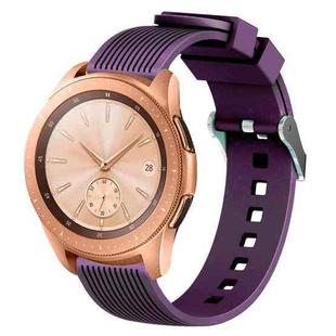 For Samsung Galaxy Watch5 40mm/44mm / Watch5 Pro 20mm Vertical Grain Silicone Watch Band(Purple)