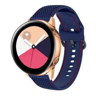 For Samsung Galaxy Watch5 40mm/44mm / Watch5 Pro Two-color Stitching Silicone Watch Band(Midnight Blue)