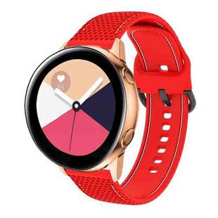 For Samsung Galaxy Watch5 40mm/44mm / Watch5 Pro Two-color Stitching Silicone Watch Band(Red)