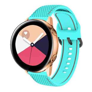 For Samsung Galaxy Watch5 40mm/44mm / Watch5 Pro Two-color Stitching Silicone Watch Band(Teal)