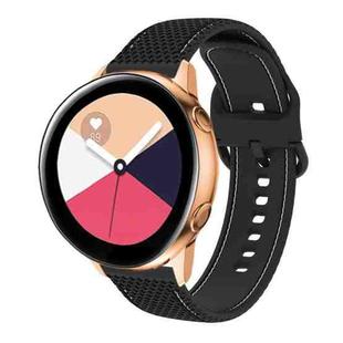 For Samsung Galaxy Watch5 40mm/44mm / Watch5 Pro Two-color Stitching Silicone Watch Band(Black+White Line)