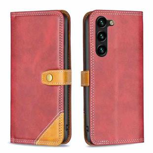 For Samsung Galaxy S23+ 5G Color Matching Double Sewing Thread Leather Phone Case(Red)