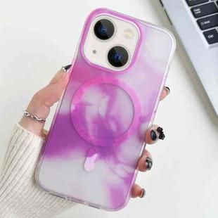 For iPhone 13 Watercolor Magsafe Phone Case(Purple)