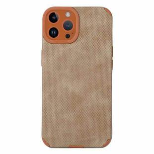 For iPhone 13 Pro TPU Leather Phone Case(Brown)