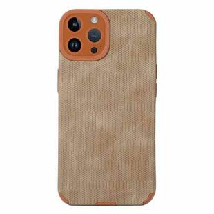 For iPhone 13 Pro Max TPU Leather Phone Case(Brown)