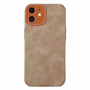 For iPhone 12 TPU Leather Phone Case(Brown)