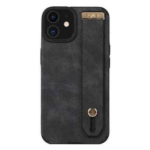 For iPhone 11 Wrist Strap TPU Leather Phone Case(Black)