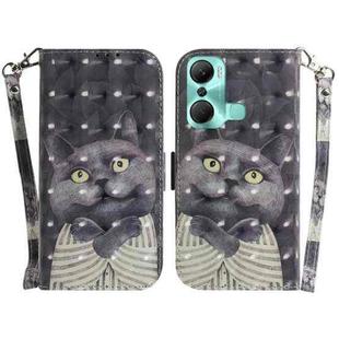 For Infinix Hot 12 Pro 3D Colored Horizontal Flip Leather Phone Case(Hug Cat)