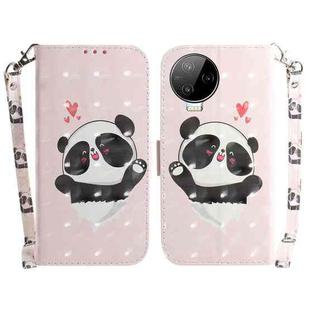 For Infinix Note 12 Pro 4G 3D Colored Horizontal Flip Leather Phone Case(Heart Panda)