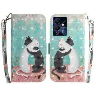 For Infinix Note 12 Pro 5G 3D Colored Horizontal Flip Leather Phone Case(Black White Cat)