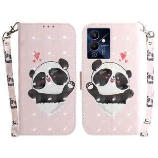 For Infinix Note 12 Pro 5G 3D Colored Horizontal Flip Leather Phone Case(Heart Panda)