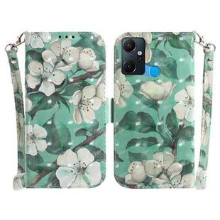 For Infinix Smart 6 Plus 3D Colored Horizontal Flip Leather Phone Case(Watercolor Flower)