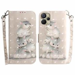 For Realme 9i 5G 3D Colored Horizontal Flip Leather Phone Case(Squirrels)
