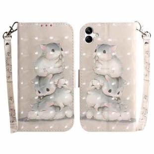 For Samsung Galaxy A04/M13 5G 3D Colored Horizontal Flip Leather Phone Case(Squirrels)