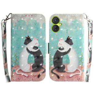 For Tecno Camon 19 Neo 3D Colored Horizontal Flip Leather Phone Case(Black White Cat)