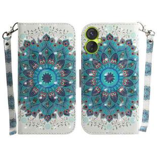 For Tecno Camon 19 Neo 3D Colored Horizontal Flip Leather Phone Case(Peacock Wreath)