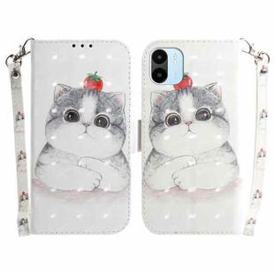 For Xiaomi Redmi A1 3D Colored Horizontal Flip Leather Phone Case(Cute Cat)