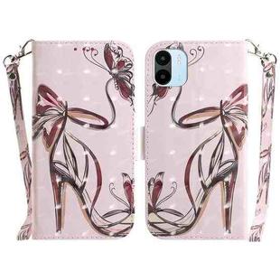 For Xiaomi Redmi A1 3D Colored Horizontal Flip Leather Phone Case(Butterfly High-heeled)