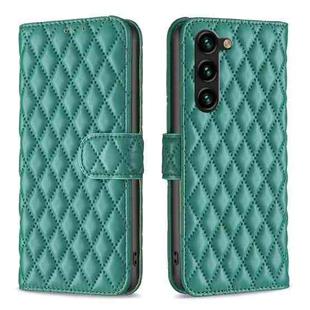 For Samsung Galaxy S23+ 5G Diamond Lattice Wallet Leather Flip Phone Case(Green)