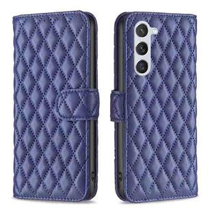 For Samsung Galaxy S23 5G Diamond Lattice Wallet Leather Flip Phone Case(Blue)