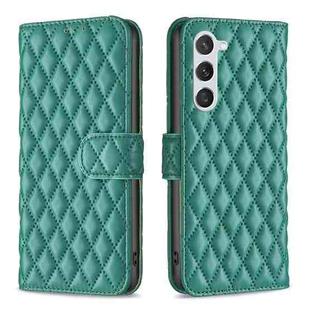 For Samsung Galaxy S23 5G Diamond Lattice Wallet Leather Flip Phone Case(Green)