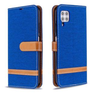 For Huawei P40 Lite Color Matching Denim Texture Horizontal Flip Leather Case with Holder & Card Slots & Wallet & Lanyard(Royal Blue)