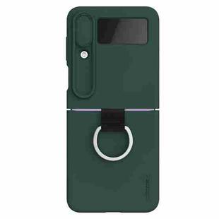 For Samsung Galaxy Z Flip4 5G NILLKIN CamShield Liquid Silicone + PC Full Coverage Case(Green)