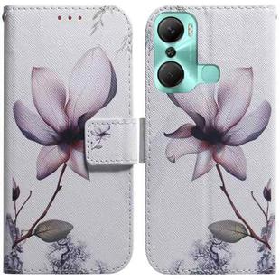 For Infinix Hot 12 Pro Coloured Drawing Horizontal Flip Leather Phone Case(Magnolia Flower)
