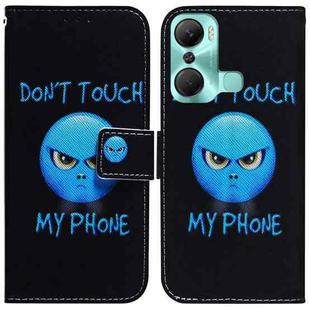 For Infinix Hot 12 Pro Coloured Drawing Horizontal Flip Leather Phone Case(Anger)