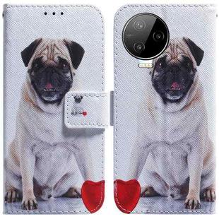 For Infinix Note 12 Pro 4G Coloured Drawing Horizontal Flip Leather Phone Case(Pug)