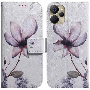 For Realme 9i 5G Coloured Drawing Horizontal Flip Leather Phone Case(Magnolia Flower)