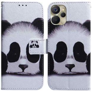 For Realme 9i 5G Coloured Drawing Horizontal Flip Leather Phone Case(Panda)