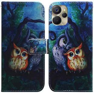 For Realme 9i 5G Coloured Drawing Horizontal Flip Leather Phone Case(Oil Painting Owl)