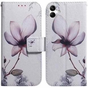 For Samsung Galaxy A04/M13 5G Coloured Drawing Horizontal Flip Leather Phone Case(Magnolia Flower)