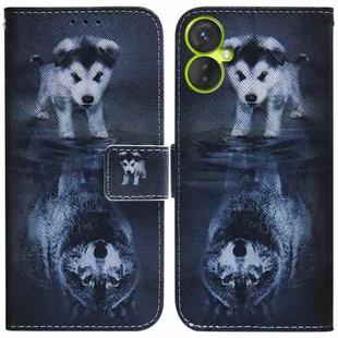 For Tecno Camon 19 Neo Coloured Drawing Horizontal Flip Leather Phone Case(Wolf and Dog)