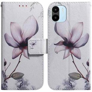 For Xiaomi Redmi A1 Coloured Drawing Horizontal Flip Leather Phone Case(Magnolia Flower)