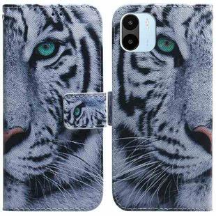 For Xiaomi Redmi A1 Coloured Drawing Horizontal Flip Leather Phone Case(Tiger)