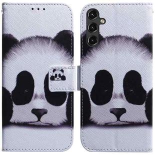 For Samsung Galaxy A14 5G Coloured Drawing Horizontal Flip Leather Phone Case(Panda)