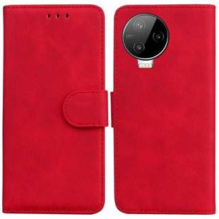 For Infinix Note 12 Pro 4G Skin Feel Pure Color Flip Leather Phone Case(Red)