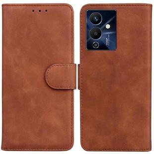 For Infinix Note 12 Pro 5G Skin Feel Pure Color Flip Leather Phone Case(Brown)