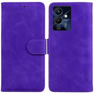 For Infinix Note 12 Pro 5G Skin Feel Pure Color Flip Leather Phone Case(Purple)