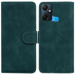 For Infinix Smart 6 Plus Skin Feel Pure Color Flip Leather Phone Case(Green)