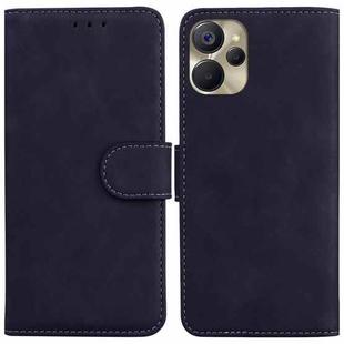 For Realme 9i 5G Skin Feel Pure Color Flip Leather Phone Case(Black)