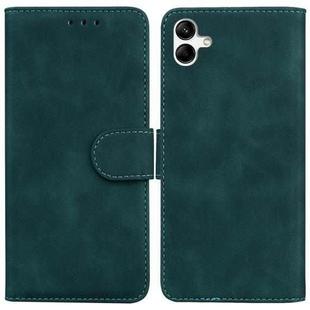 For Samsung Galaxy A04/M13 5G Skin Feel Pure Color Flip Leather Phone Case(Green)