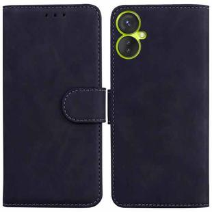 For Tecno Camon 19 Neo Skin Feel Pure Color Flip Leather Phone Case(Black)