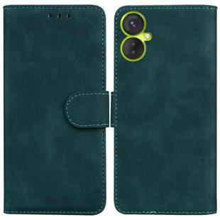 For Tecno Camon 19 Neo Skin Feel Pure Color Flip Leather Phone Case(Green)