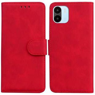 For Xiaomi Redmi A1 Skin Feel Pure Color Flip Leather Phone Case(Red)