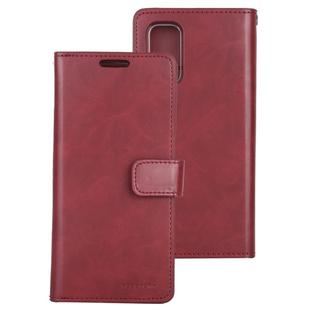 For Galaxy S20 Ultra GOOSPERY Mansoor Series Crazy Horse Texture Horizontal Flip Leather Case With Bracket & Card Slot & Wallet(Wine Red)